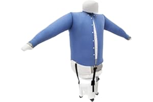 AEOLUS EOLO HOME & PROFESSIONAL Bügelpuppe energiesparendes Modell mit 4 Rädern trocknet und bügelt automatisch Hemden Blusen Polos Pullovern mit warmer Luft Bügelstation 2 Programme Energieklasse A++ SA02 INOX