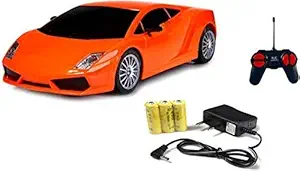srk remote control car for boys & girls with rechargeable 3 batteries ( only for car ) & charger (look like lamborghini)- Multi color