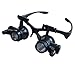 Produktbild 10X 15X 20X 25X Uhr-Reparatur-Dental Loupes Binocular Gläser reden Vergrößerungsglas mit 2 LED-Leuchten Brillen Lupe