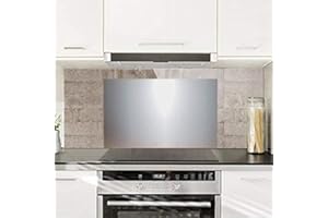 ZeroInox Pannello Paraschizzi in Acciaio Inox Aisi 304 Ideale per la Protezione delle pareti della Cucina (60 x 60 CM)