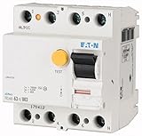 Clase AC Eaton FRCMM-63/4/03 Interruptor Diferencial, 63A, 4P, 300mA, Clase AC