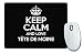 Produktbild Schwarz Keep Calm und Love Tête de Moine Mauspad Farbe 3073