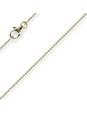 1mm Kette Goldkette Halskette Kugelkette aus 585 Gold Gelbgold 60cm Damen