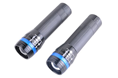 Preisvergleich Produktbild BPS Wasserdichte LED Fahrradlampe Fahrrad Licht Set Fahrrad Frontlicht Rücklicht Combo, 2 X vergrößern und verkleinern Scheinwerfer, 5 LED Rücklicht, mit Fahrradlampe Halterung ,ideal für Berg & Kinder & Straße Fahrräder Taschenlampe (Blau)