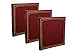 Produktbild 3 x 32 x 26 cm Arpan extragroßen Fotoalbum, selbstklebend Z90 72/Blatt/144 Seiten Leder Look gepolstert Post Bound, Red/Burgundy, 33 x 3 x 33 cm Approx