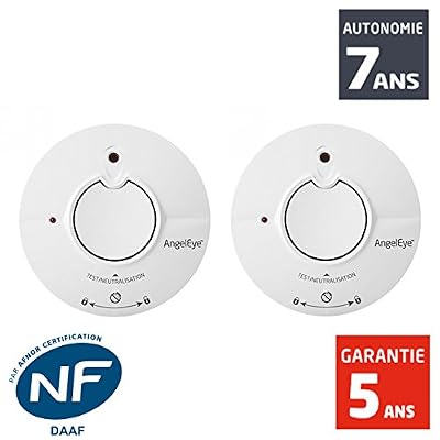 AngelEye - Détecteur de fumée NF Angeleye INGENIOUS DUO ST-AE625-FR - Autonomie 5 ans - Garantie 5 ans