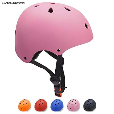KORIMEFA Casque de Vélo pour Enfants 3-13 Ans Casque Trottinette pour Bébés Filles Garçons Protection Cyclisme BMX Skateboard Sports (Rose, S)