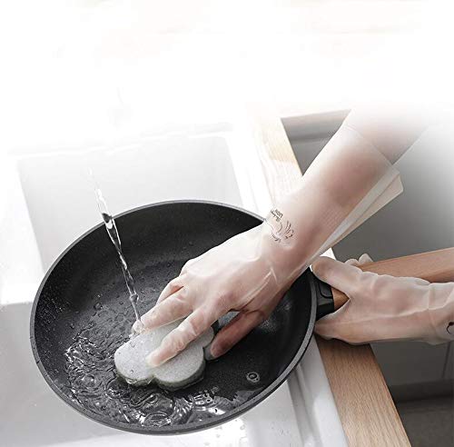 Preisvergleich Produktbild CHLCH Silikon magische Handschuhe Reinigung Geschirr Geschirr Autowäsche Haushalt GummihandschuheGummi Gummi Bürste Schüssel Spülhandschuhe S Lippendruck 33cm + 38cm