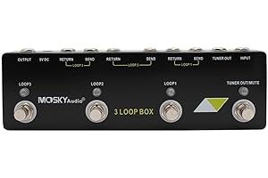LIOAEUST Pedal de efecto de bucle de guitarra para MOSKY Audio 3 LOOP BOX Pedal de guitarra, pedal de efecto Looper, pieza de repuesto