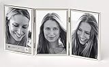 walther design WD315S Chloe, cadre triple portrait en métal 3X 10x15 cm, argent