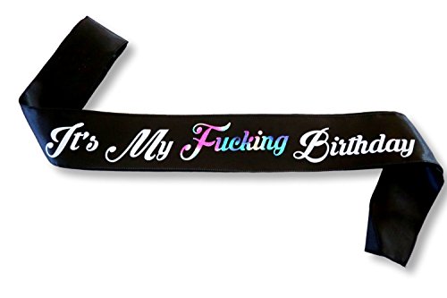 It’s My F***ING Birthday Satin Schärpe – Geburtstag – Geburtstagskind lustig funny - 2