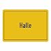 Produktbild Mousepad Ortsschild Halle schwarz