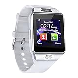 Smartwatch, KXCD Bluetooth Smart Watch Armbanduhr Handy-Uhr Smartwatch Android Uhr mit Kamera Schrittzähler Unterstützungs TF / SIM Karte Gebogener Bildschirm für Android Samsung Huawei HTC LG Sony