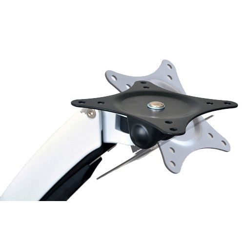 HFTEK® GM112F+D15 Monitor Standfuß Halter Tischhalterung Stand für TFT LED LCD Bildschirm Monitor 15 17 19 20 21 22 23 24 27 32 Zoll mit VESA 75 / 100 + Tablet Laptop Notebook Halterung (GM112F+D15 Weiß) - 9