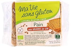MA VIE SANS GLUTEN Ma Vie Sans luten Pain Prétranché aux Graines de Lin 0.38 g 1 Unité
