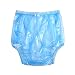 Haian Adult Incontinence Snap-on Plastic Pants (Medium, Transparent Blue)