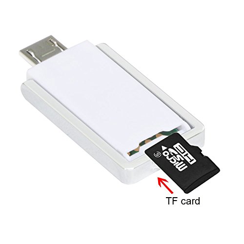 TRIXES Micro-SD-Kartenleser mit USB-Anschluss für PC und Micro USB OTG für Smartphones und Tablets - 2