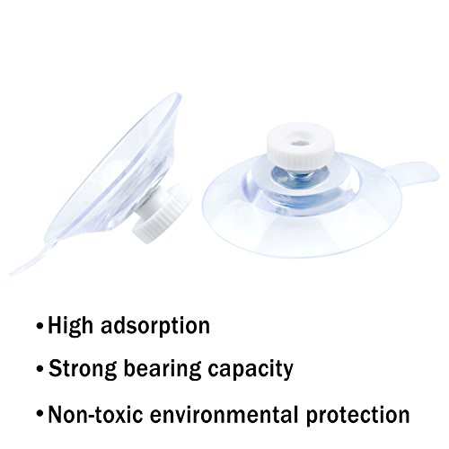 Saugnapf, Migimi transparente Saugnäpfe Ø 40mm incl. Rändelmutter (12 Pcs) - 4