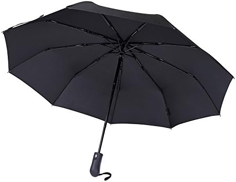 Geebright 9 Ribs Travel Umbrella, 60 MPH Windproof Automatic Umbrella, Portable &amp; Lightweight Folding Umbrella for Easy Carrying, Fast Drying Auto Open/ Close for One Handed Operation