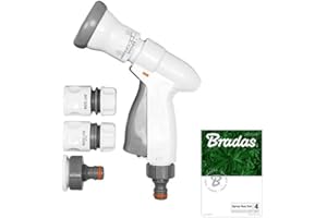 Bradas 4543 Kit d'arrosage avec douchette à douchette rapide Blanc