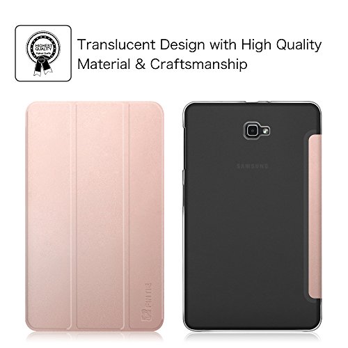 Fintie Samsung Galaxy Tab A 10.1 Hülle – Ultra Slim Superleicht Schutzhülle mit Lichtdurchlässig Rückseite Abdeckung Smart Cover Case Schutzhülle mit Auto Schlaf / Wach und Standfunktion für Samsung Galaxy Tab A 10,1 Zoll T580N / T585N Tablet (2016 Version), Roségold - 2