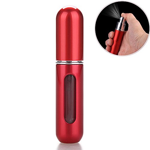 4 Stück Parfümzerstäuber Zerstäuber, Parfümzerstäuber Sprühflasche, CIDBEST® Reisen Portable Mini nachfüllbar Parfüm Zerstäuber, Beauty Zerstäuber ,Fashion Travel Perfume Spray Bottles , Leer Sprühflasche 5ml, Leicht nachfuellbar (Blau Gold Rot Pink) - 2