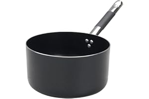 Pentole Agnelli ALSC105SSC24 Linea Allblack 3mm Casseruola Alta con 1 Manico, 24 cm, Acciaio, Argento