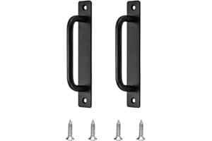 Tucireat Tirador Puerta Corredera 2 Piezas Manillas Tiradores Puerta Tiradores Negros Tiradores Cocina Aleación Tirador de Puerta de Granero de Manijas de Aluminio para Puerta de Gabinete Cajón