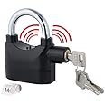 Inditradition High Security Alarm Padlock | Multipurpose Use, 110dba Alarm Sound, 3 Keys (Black)