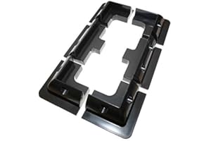 LOWENERGIE 6 Piece Solar Panel Mounting Bracket Black Rectangle Set Kit Adhesive Bond For Caravans, Motorhomes, Boats & Any Flat Surface