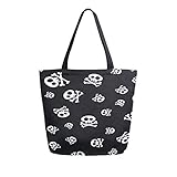 Größe: 40 * 50 * 13CM Schädel und giftiges Zeichen tragbare doppelseitige beiläufige Segeltuch Einkaufstaschen Handtaschen Schulter wiederverwendbare Einkaufstaschen Seesack Geldbeutel Mann Lebensmittelgeschäft Spielraum
