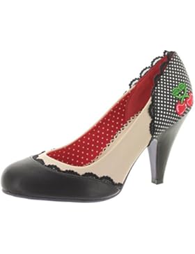 Dancing Days by Banned Pumps RAYNA BND127 Black-Nude-Cherry