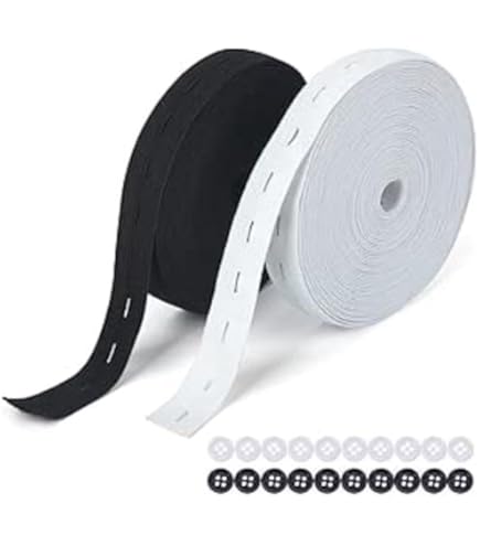 Elastici Per Cucito Con Asole - Set 3 Pezzi In Poliestere - Foto 9