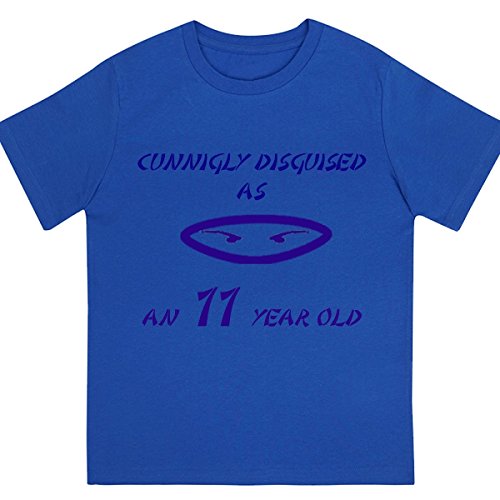 "Cunningly Disguised as an 11 Year Old" - Childrens Unisex Ninja Eyes Birthday T Shirt Gift