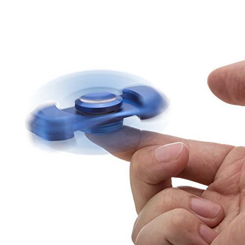 Fidget Spinner Anti Stress Kreisel Hand Spielzeug aus Alu in Blau von VAPIAO - 4