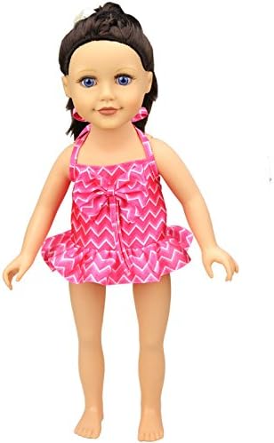 GRsunrise 14-16 inch baby doll pink swimsuit dress