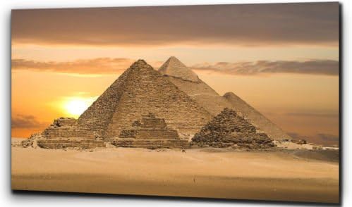 Plush Prints Beautiful Egyptian Pyramids Canvas Print Canvas Size: 12" X16"