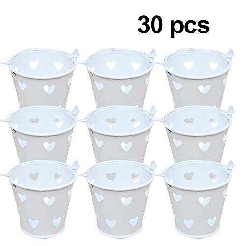 Awtlife Lot de 30 Mini seaux en métal pour Bonbons, Cadeaux de fête de Mariage