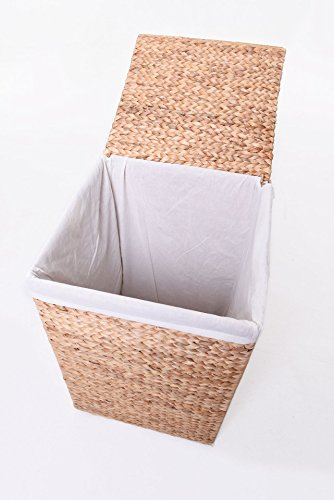 VIVANNO Eleganter Wäschekorb Wasserhyazinthe „Mia“ 53cm hoch - 3