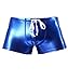 Produktbild Innerternet Herren Boxershorts Unterwäsche Slip Sexy PU Leather Unterhosen Bequeme Männer Bulge Pouch Unterhosen Hipster Briefs Freizeit Shorts Boxer Retroshorts