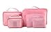 Produktbild Oriental eLife 6 Sets Reiseveranstalter Verpackung Würfel Wäschesack Gepäck Kompression Beutel-pink