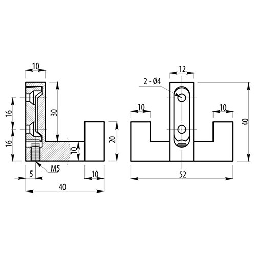 Moderner SO-TECH® Kleiderhaken Garderobenhaken Handtuchhaken Cosima 2-fach Edelstahloptik - 5