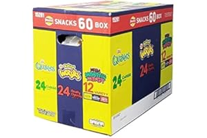 WDS GROUP Walkers Snack Yellow Mega Mix Party Box (Quavers, Baked Wotsits, Mega Monster Munch) - Pack of 60 - BBE: 08/05/21