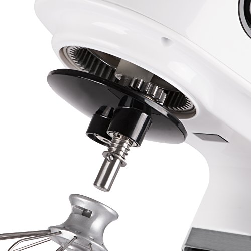 1500W Knetmaschine mit 6 L Edelstahl-Rührschüssel | Planetenrührwerk | Edelstahl-Schneebesen | spülmaschinenfeste Aufsätze | angenehmes Betriebsgeräusch | Rührmaschine | Teigmaschine | Küchenmaschine - 3