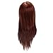 LuckyFine 100% Long Real Human Hair Salon Hairdressing Training Head Practice Model With Clamp