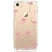 Produktbild iPhone 7 / 8 Hülle, DAPP® Dolce Vita Serie Transparente Silikon Handyhülle für Damen / Mädchen, Durchsichtig mit Rot Rosa Flamingo Muster