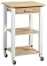 Produktbild Kesper Küchenwagen, höhenverstellbar 81-91 cm, Holzdekor, weiß, 46 x 38 x 91 cm