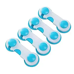 QUICKSHOP Baby proofing Safety Lock Latch for Drawers, Cupboard, Sliding Doors, Fridge, Window, Cabinet for Child Safety (Pack of 4)