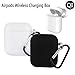 Produktbild Aobiny Intelligente Schutzschale, Qi Wireless Charger Receiver Charging Headset Smart Cover Case für Apple Airpods, schwarz