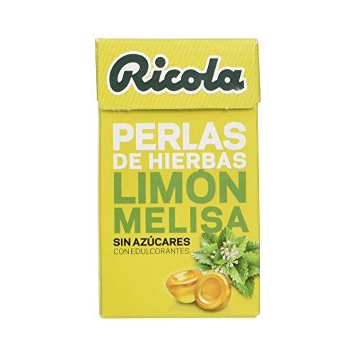 Ricola - Caramelos de goma sin azúcares, Perlas de Hierbas, Limon, 25 g